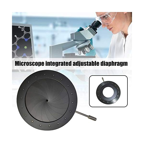 CenYC Blende Membran, Mikroskop, Kondensatorkern, Kamera-Adapter mit Iris-Blendenkondensator, verstellbar, tragbarer… – Bild 5