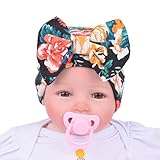 Baby Hats,Canserin Newborn Hospital Bowknot Flower Hat (Black)