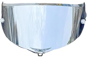 BSTOP Pista GPR Face Shield Uv-Protected for AGV Pista GPRR, Pista GPR, Corsa-R Helmet Shield Visor Windshield (Revo Clear Silver-Day and Night)