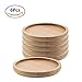T4U 3 Inch Planter Pot Bamboo Saucer Round Set of 6, Succulent Pot Holder Drainage Tray for Most Small Ceramic Succulent Planters Holding Drainage Water
