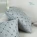 CaliTime Pack of 2 Cushion Covers Throw Pillow Cases Shells for Sofa Couch Home Decoration 18 X 18 Inches Modern Diamonds Shape Geometric Chain Embroidered Gray