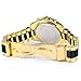 New Mens Gold Black Luxury Men Classic Stainless Steel Gold Dial Quartz Analog Bangle Wrist Watch