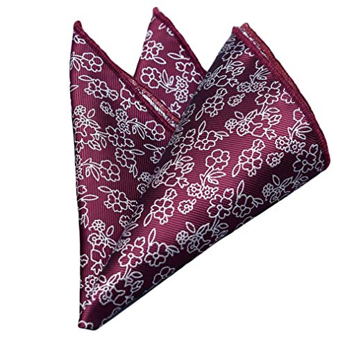 MOHSLEE Men's Paisley Floral Ascot Woven Silk Cravat Neckties Pocket Square Set - Thumbnail 3