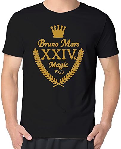 Man's Short Sleeve Bruno Mars - 24K Magic O-Neck T-shirts Printing Top