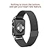 ALNBO for Apple Watch Band 38mm Milanese Loop Magnetic Mesh Stainless Steel Band with Metal Bumper Case for iWatch Series 3 Series 2 Series 1 Sport Edition Black