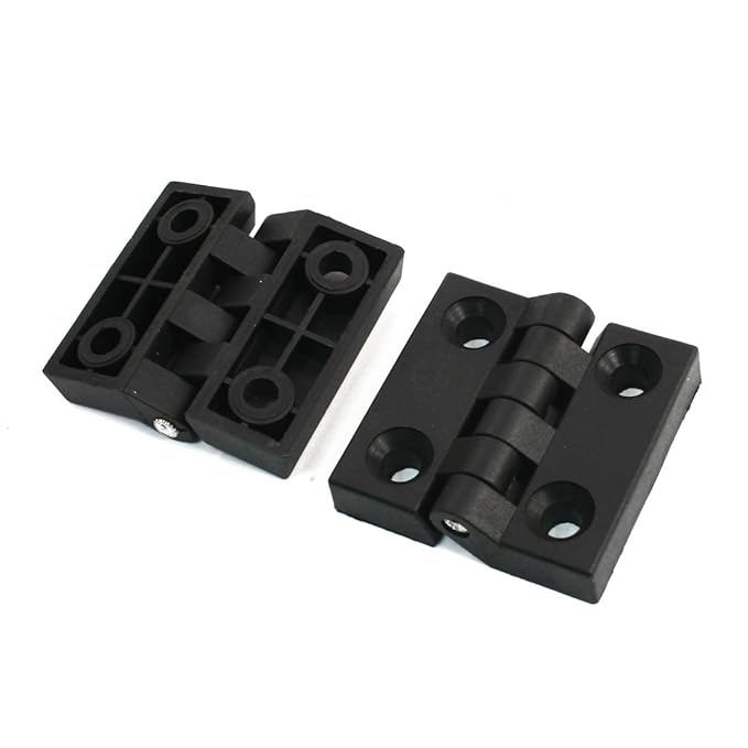 Sourcingmap 2Pcs Replacing Foldable Plastic Flap Hinge Black for Home