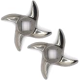2 Pcs #12 Meat Grinder Blade Stainless Steel Knife Cutter Replacement for Grinders, Please check the size and shape