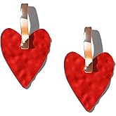 PopTopping Double Heart Earrings Dangling Heart Drop Earrings For Women Love Heart Dangle Earrings Birthday Gift