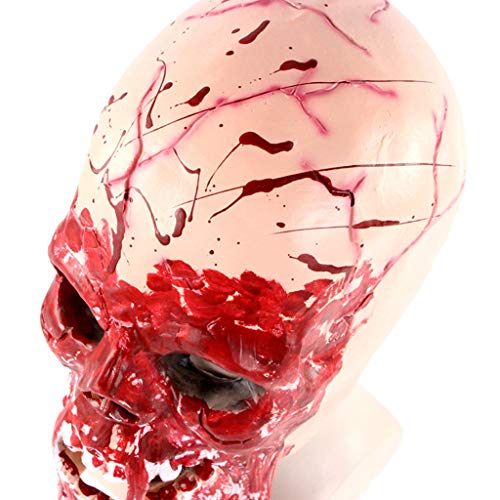 Walking Dead Full Head Mask, Scary Latex Mask, Novelty Zombie Costume Party Rubber Latex Mask for Halloween
