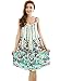 LY Women's Boho Cotton Blend Sleeveless Floral Pattern Nightgown, White, One Size