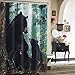 DS BATH Black Bear Shower Curtain,Polyester Microfiber Waterproof Shower Curtains,Printed Animals Shower Curtains for Bathroom,Fabric Bathroom Curtains,72 inches W x 72 inches H