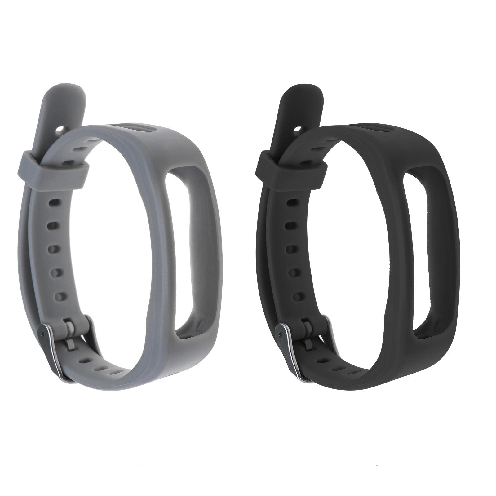 VGOL 2Pcs Watch Strap Replacement Compatible with Huawei Honor Band 3e/4e TPU Adjustable Watch Band Waterproof Wrist Strap 150~220mm Black Grey