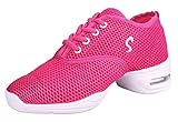 DPO Women's Lightweight Soft Sole Mesh Lace-up Dance Sneaker