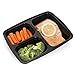 Meal Prep Haven 3 Compartment Airtight Lid Food Containers, 32 oz, Multicolored