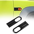 2PCS Side Turn Signal Light Cover Guard Fender Turn Signal Lamp Frame Bezel Trim Compatible with Suzuki Jimny 2019 2020 2021 2022 2023 2024 Exterior Accessories (Black)