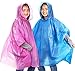 16-Pack Kids Disposable Emergency Rain Ponchos with Hood Pink and Blue 42 x 60 Inches