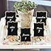 ManYee 10 Pack Mini Rectangle Chalkboards High Quality Wooden Small Chalkboard Labels with Easel Stand for Message Board Signs Table Numbers Food Label Wedding Registry Items