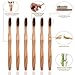 Natural Eco-Friendly Activated Charcoal Premium Bamboo Toothbrush | Pack of 6 | BPA Free Soft Bristle With Comfortable, Biodegradable Handle By HappyGoProduct