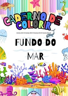 Livro Caderno de Colorir Fundo do Mar: Livro de Colorir