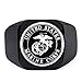 Zhongzhe Stainless Steel Men Signet Ring US Marine Corps Insignia Ring for Dad Husband