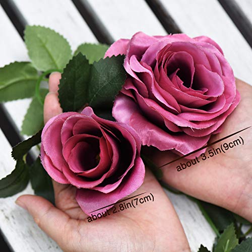 FiveSeasonStuff 29 Ft 4 Pack Rose Garlands Silk Artificial Flowers