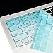 TOP CASE - Faded Ombre Series Keyboard Cover Silicone Skin Compatible with MacBook Pro 13 inch A1708 (No TouchBar) Release 2017 & 2016 / MacBook 12-inch Retina A1534 - Aqua Blue & White