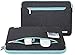 Mosiso Laptop Sleeve Bag for 13-13.3 Inch MacBook Pro, MacBook Air, Ultrabook Netbook Tablet, Polyester Fabric Protective Carrying Case Cover, Black & Hot Blue