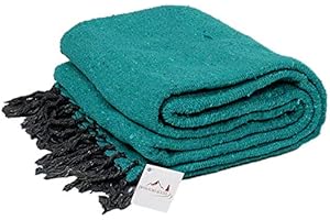 Open Road Goods Handmade Solid Color Yoga Blanket - Thick Mexican Blanket or Throw - Made for Yoga!