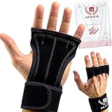 Gloves with Wrist Support for Gym Workout, Weightlifting, Cross Training and Fitness, Extra Padding to avoid Calluses, Suits both Men and Women, Mava Sports Premium Quality Equipment (Black,M)