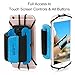 VUP Wristband Phone Holder for iPhone Xs Xs Max XR X 8 8 Plus 7 7 Plus 6S 6 5S Samsung Galaxy S9 S8 Plus S7 Edge, Google Pixel, 180° Rotatable, Great for Hiking Biking Walking Running Armband (Blue)