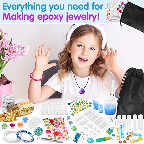 Resin Molds Kit, UV Epoxy Resin Supplies for Beginners Tools Set with