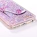 UCLL High Heeled Design Liquid Glitter Floating Cover for iPhone 7 Plus iPhone 8 Plus with a Screen Protector (Blue & Pink)
