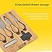 Bamboo Cheese Board - Wooden Charcuterie Serving Platter with Cutlery Server Knife Set Ceramic Bowls and Slate Chalk Labels & Markers - Perfect Gift Idea