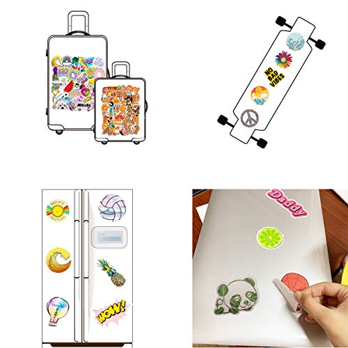 200 PCS Mixed Stickers Pack (50Pcs/Pack), Cute Small Fresh Funny Waterproof Vinyl Stickers Decals for Teens Girls Adults, Perfect for Hydro Flask, Laptop, Computer, Phone, Refrigerator, Electric Body