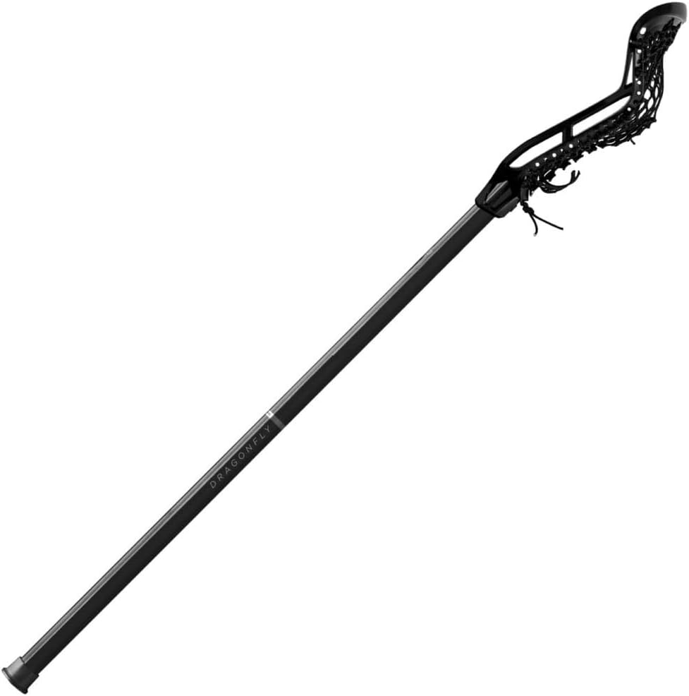Epoch Purpose Pro Mesh 15 Degree Composite Complete Women's Lacrosse Stick Black Head with Black Pro Mesh and Black S32 Shaft