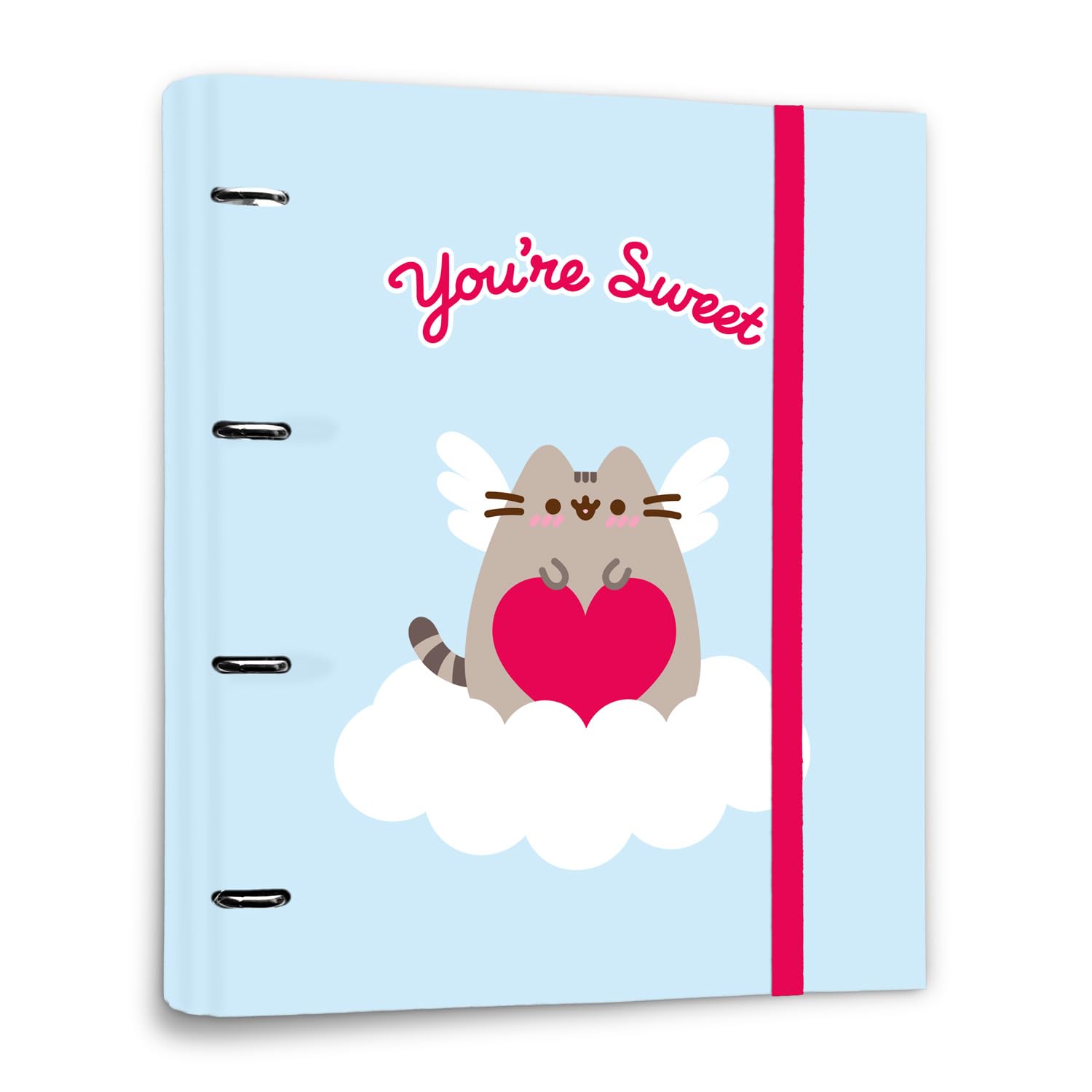 Grupo Erik 4 Ring Binder A4 - Pusheen Cat Stationery | 10.6 x 12.6 inches - 27 x 32 cm - A4 Ring Binder Folder, Document Folder | Pusheen Gifts for Cat Lovers