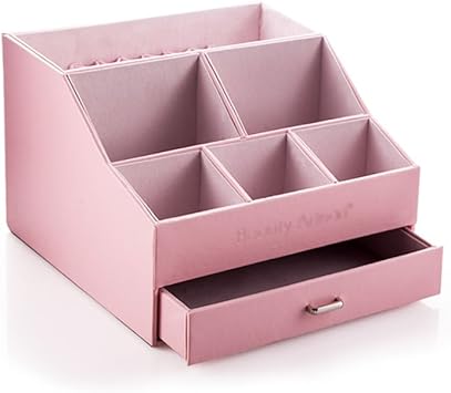 YONGJUN Kosmetische Aufbewahrungsbox Desktop-Finishing Mit Schublade Pu