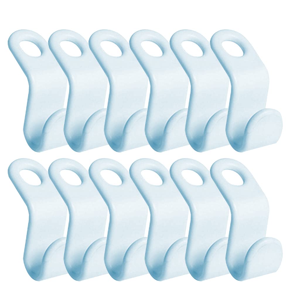 WYAN Hanger Hooks, 56 Pieces 1.65 x 0.75 Inches Closet Organiser, Space Saving Hangers, Clothes Hanger ConnectorHooks for Wardrobe Connection Hangers to Save Space (Sky Blue)