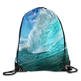 FESDCUTY Ocean Wave Beam Mouth Backpack Knapsack