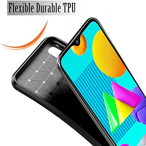 TheGiftKart Rugged Carbon Fibre Samsung Galaxy M01 Armor Back Cover Case | Shockproof & Protective | Stunning Minimalist