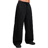 WZIKAI Men's Baggy Sweatpants Wide Leg Drawstring Athletic Sweat Pants Casual Elastic Waist Baggy Joggers with Pockets