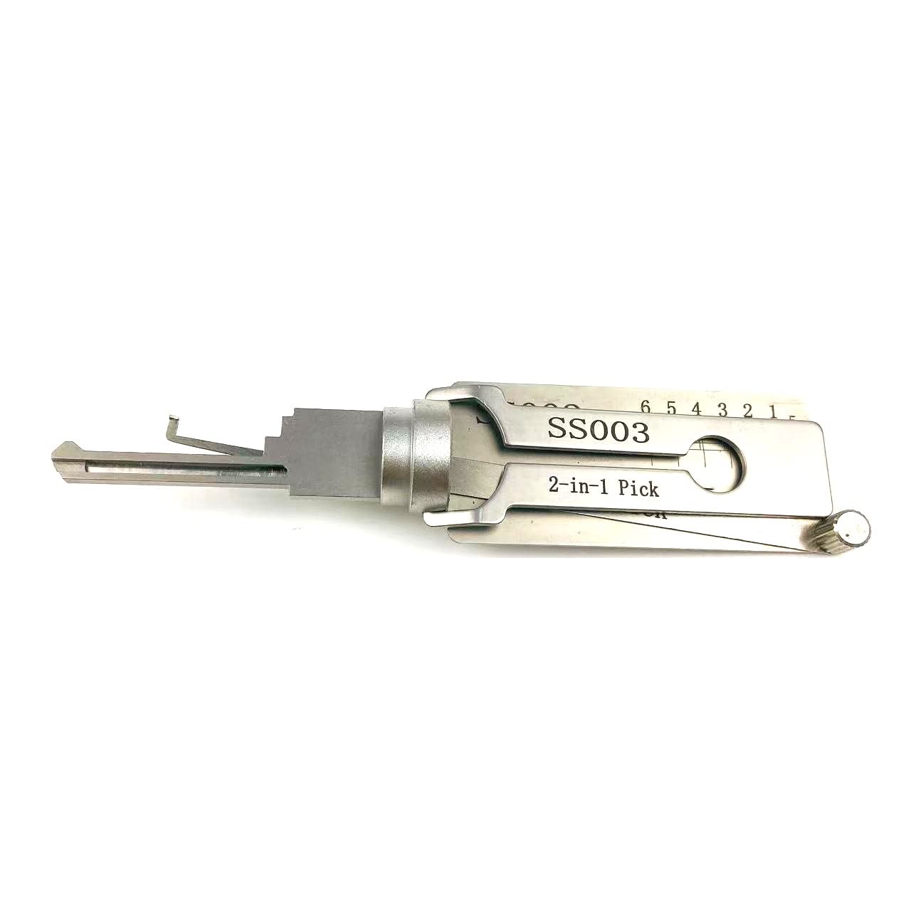 2 in 1 SS003 Padlock Pick and Decoder Tools,5Pin 6Pin Door Padlock Opener, Professional Locksmith Tool