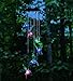 Plow & Hearth Color Changing Solar Powered Hummingbird Hanging Mobile with LED Lights 5 Dia. x 28 H