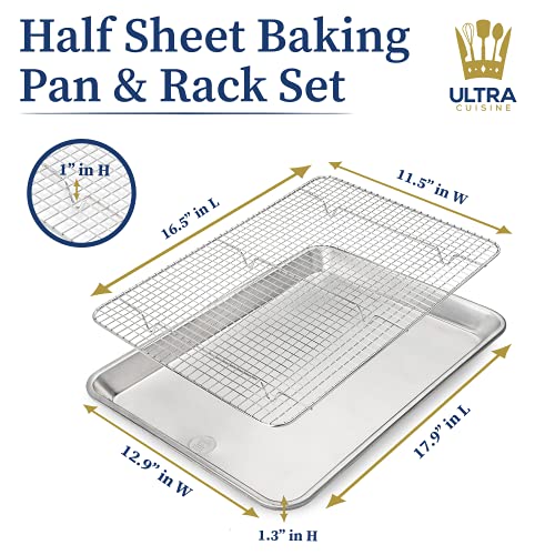 Aluminum Baking Sheet with Stainless Steel Cooling Rack Set by Ultra