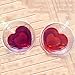 Glow Castle Heat resistant creative double layer heart cup cup clear glass milk cup tea milk cup cup coffee cup (240ml)
