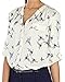 Lovaru Women's Fashion Elegant Bird Print Blouse Long Sleeve Casual Slim Shirts
