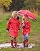 OAKI Toddler and Kids Rain Jacket, Red/Black 6/7
