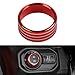 YOCTM for 2018-2023 Wrangler JL Interior Trim Kit Parts Accessories Headlight AC Switch Knob Button Decoration Cover Ring Red (Pack of 4)