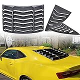 Camoo Rear and Side Window Louvers Sun Shade Windshield Cover ABS in Matte Black for Chevrolet Chevy Camaro 2010-2015