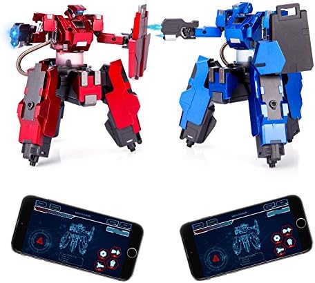 feeleye Remote Control Robots for kids, Bluetooth Control battle Robots Remote Control Battle Robot Infrared Drift Intelligent Warrior With Light And Music- 2 Packs in Blue&amp;Red